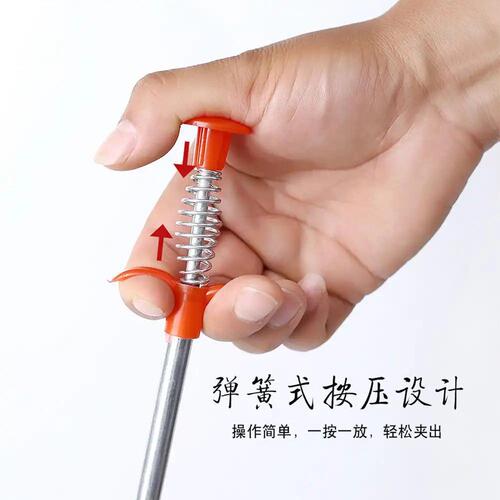 Manufacturer wholesale powerful pipe cleaner 1.6-meter long four-claw cleaner claw cleaner four-claw object picker