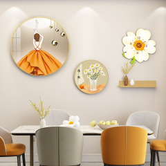 Floral Table Restaurant Decoration Painting Nordic Sofa Background Wall Hanging Artwork Simple Living Room Wall Decor Set of Wall Art