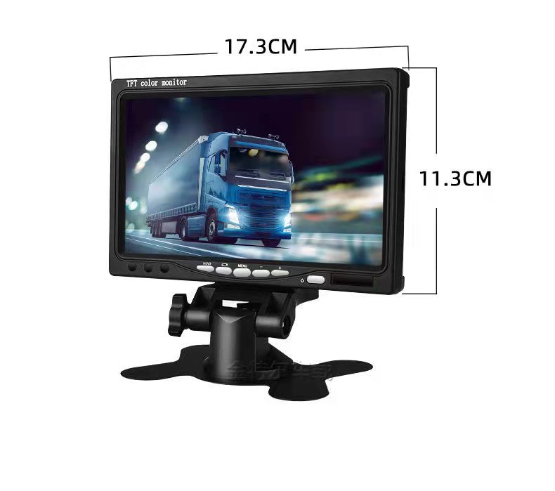 Truck reversing camera display 7inch AHD screen with standard aviation high-definition night vision camera lens 15m cable set