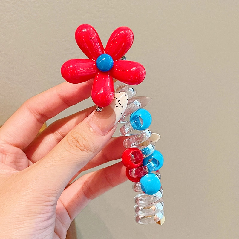 Línea telefónica trenzada transfronteriza, anillo para el cabello, perla, cabello trenzado recto, artefacto femenino, cola de caballo alta, burbuja, cabello trenzado, cuerda, accesorios para el cabello