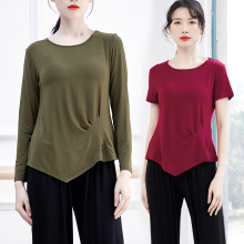 成人古典现代广场民族爵士舞不规则形体宽松上衣跳舞蹈练功服装女