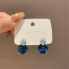 Blue small design earrings, simple and elegant design, wholesale