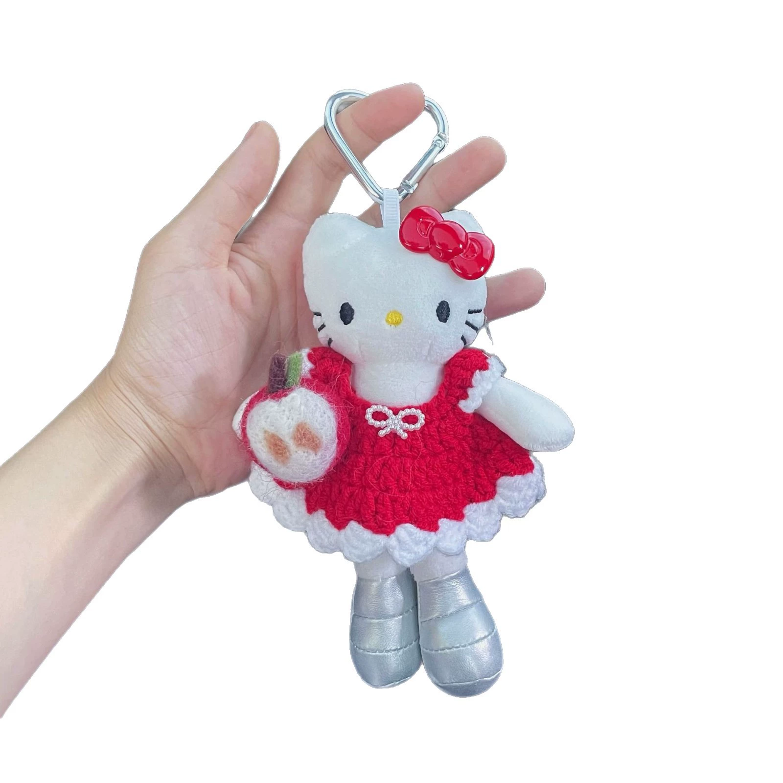 Fuchsia skirt with bow, keychain, pendant