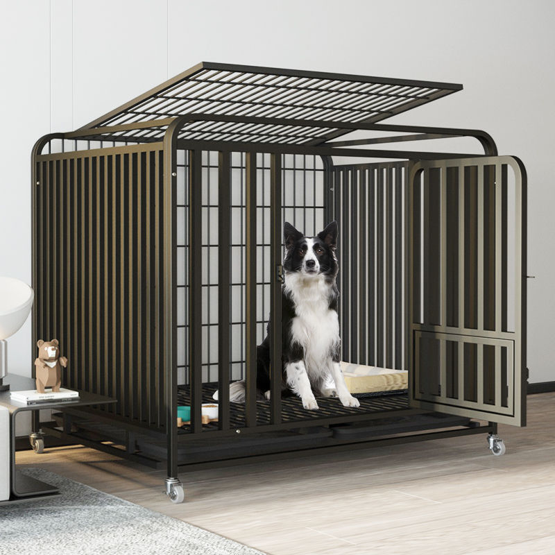 狗笼子室内大型犬中型加粗方管厕所边牧家用六面金毛拉布拉多|undefined