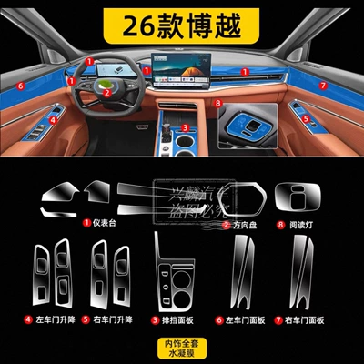 26 Types of Geely Boyue: Car interior film - full-set-of-interior-film-without-screen