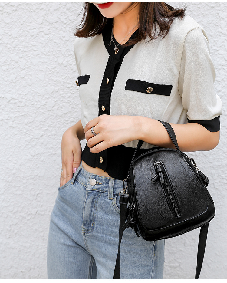 New bag for women's crossbody bag, fashionable and trendy mobile phone bag, soft leather feel, multiple compartments, single shoulder bag, zero wallet_voghion.com