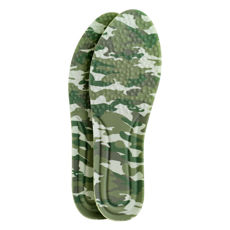 Plantilla de entrenamiento militar suela suave no se cansa pies zapatillas deportivas pisar mierda sensación de alta elasticidad PU transpirable absorción de sudor plantilla antiolor de absinthe