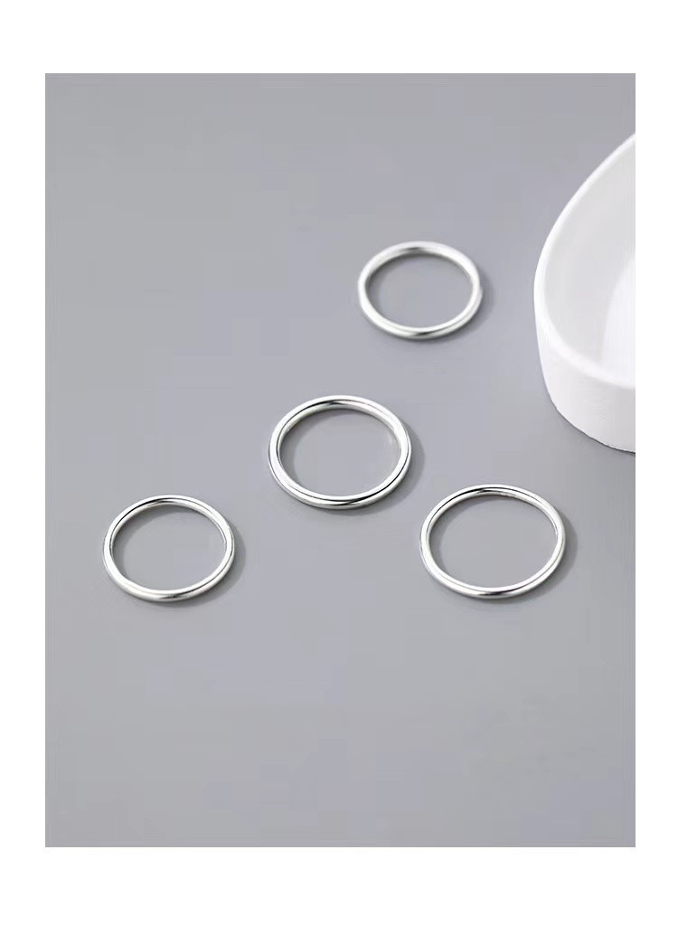Einfacher Stil Geometrisch Einfarbig Sterling Silber Ringe display picture 2