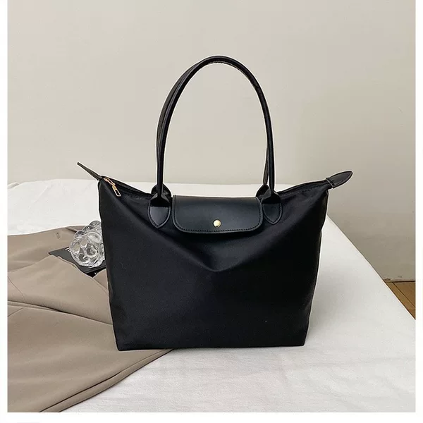 Korean-style fashion casual large-capacity tote bag, single-shoulder women's handbag for casual commuting and travel, nylon fabric underarm bag for women