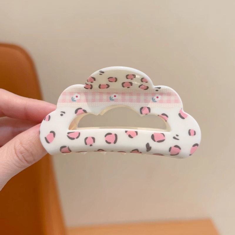 Niños super inmortal rosa cuadrado brocas de flores chicas dulces rascar la cabeza trasera brocas de pescado medio toque tarjeta de cabello