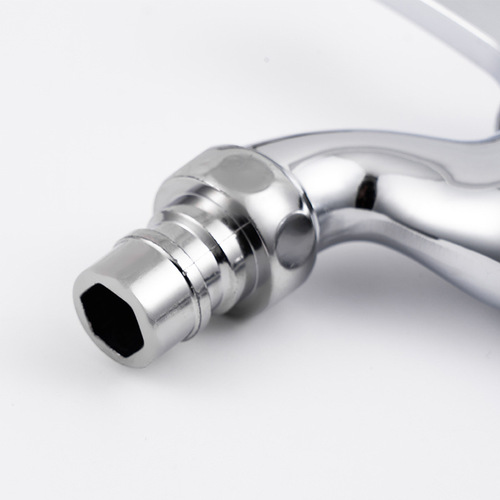 Manufacturer wholesale Jiejias alloy faucet household single cold wall-mounted washing machine faucet mesh nozzle quick-opening faucet