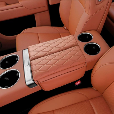 Suitable for ideal L9L8L7L6 central armrest box pad protective cover storage box booster pad decoration accessories supplies (Armrest box pad) - ideal-orange-original-car-same-color