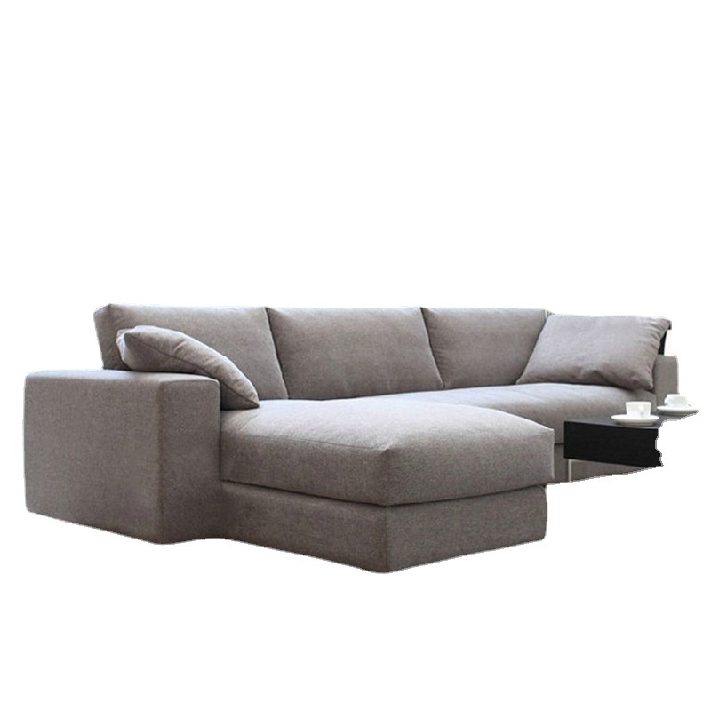 Suministro del fabricante: Sofá de tela nórdico, apartamento pequeño, sala de estar moderna minimalista, conjunto de chaise longue, extraíble y lavable, estilo moderno.