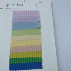 春夏色织新品韩风肌理格子条纹男女童装衬衫连衣裙吊带鞋材裤料