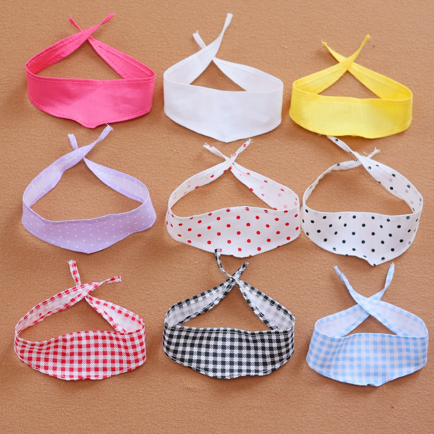 Cloth Bibs for Babies, First, Second, and Third Generation Baby Clothes, Cloth Doll Leader Dog Pendant Clothes, Cotton Baby Triangle Bibs