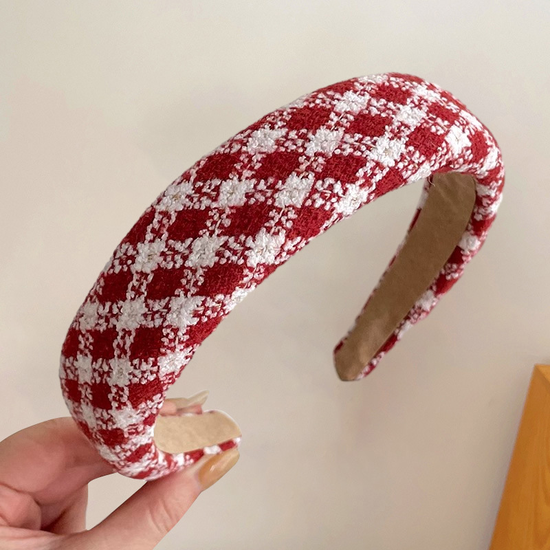 Diadema accesorios para el cabello de alto grado grutas de cabello rojo horquilla alta Cráneo accesorios superiores diadema Mori chica internet celebridad tocado Año Nuevo color