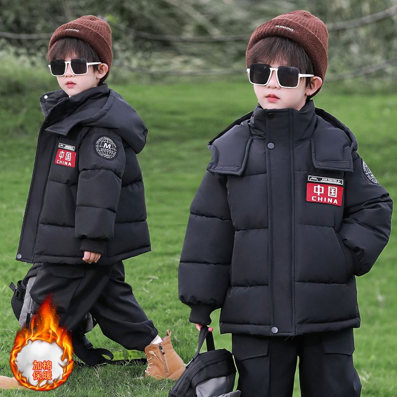 검은색 면 코트