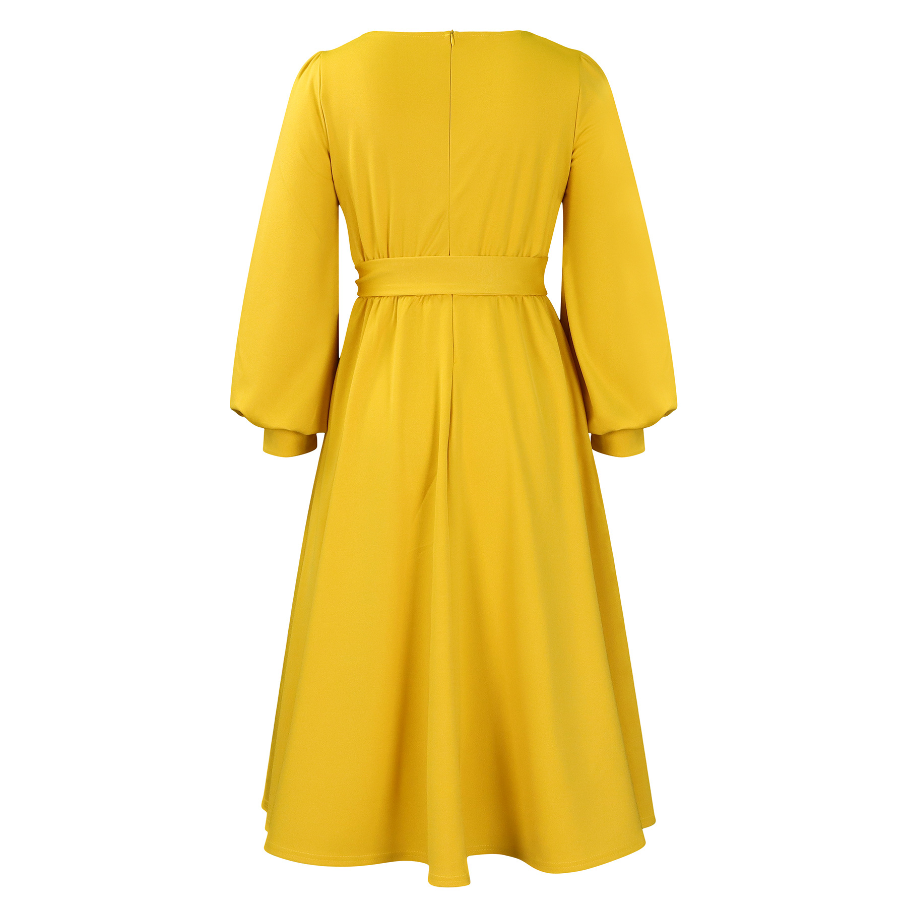 Women's Regular Dress Simple Style Round Neck Long Sleeve Solid Color Midi Dress Holiday Daily display picture 25