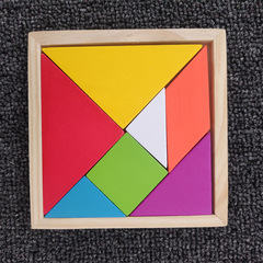 廠家直銷兒童益智玩具智力拼圖木質七巧板地攤熱賣2元店玩具