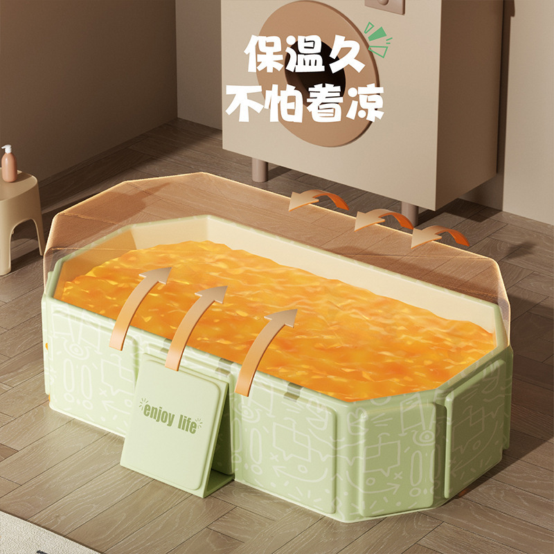厚みのあるベビーバスタブ、Lサイズ、0〜5歳の子供用折りたたみバスタブ、赤ちゃんが座ったり横になったりできる新生児一体型バスタブ|undefined