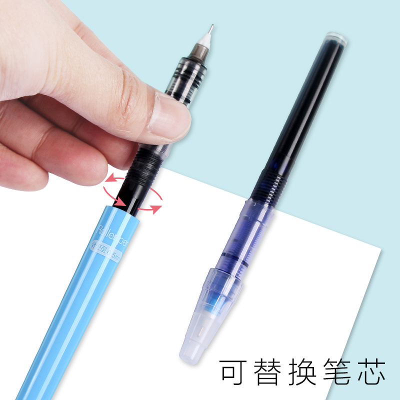 스노우 스트레이트 리퀴드 볼펜 0.38 블랙 뉴트럴 펜 학생용 0.5MM 워터펜 시그니처 펜 문구류