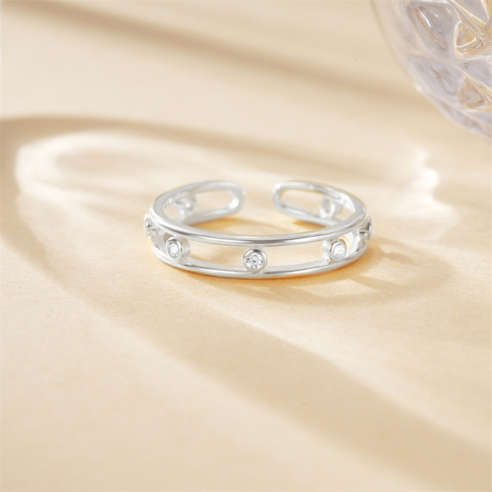 2g Weight Zircon Inlay Material Open Rings Classification Adjustable Ring Size 1 Piece Quantity Daily Occasion 925 Sterling Silver Material Cross, Heart Shape, Butterfly Pattern All Seasons Season Women's Gender Plating, Inlay Design Simple Style, IG Style Style 925 Sterling Silver Zircon Cross Heart Shape Butterfly Open Rings 925 Sterling Silver Rings 27