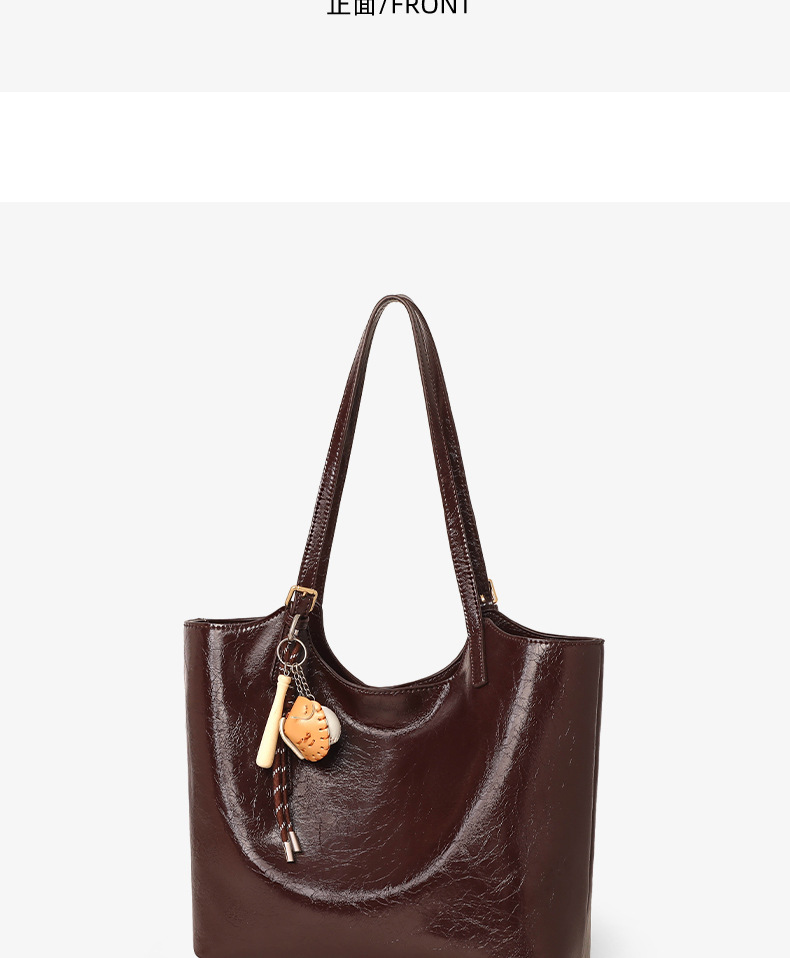 Túi tote nữ cỡ lớn phong cách vintage đi làm — màu cà phê chi tiết 15
