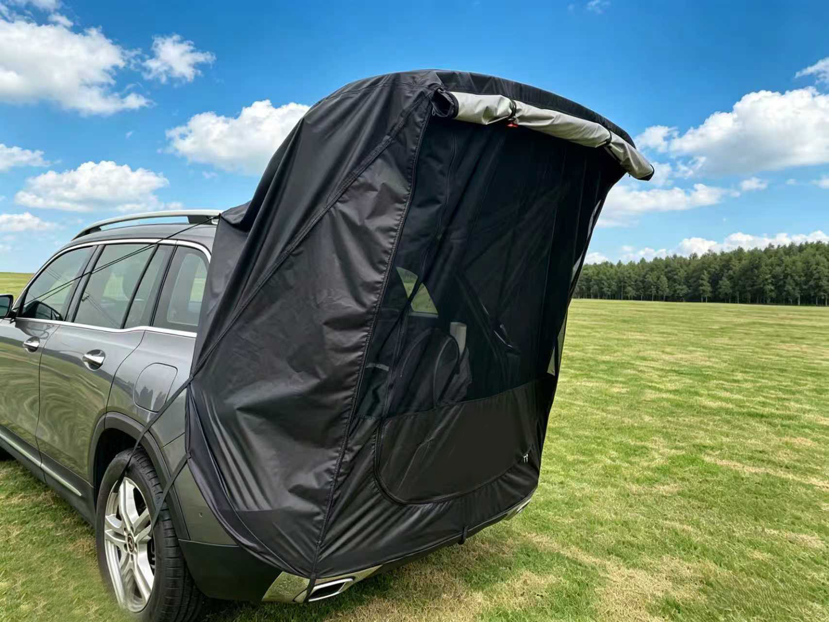 Outdoor Self-Driving Tour Barbecue Camping Car Travel Tent Sunshade Rainproof Trunk Car Rear Extension Tent