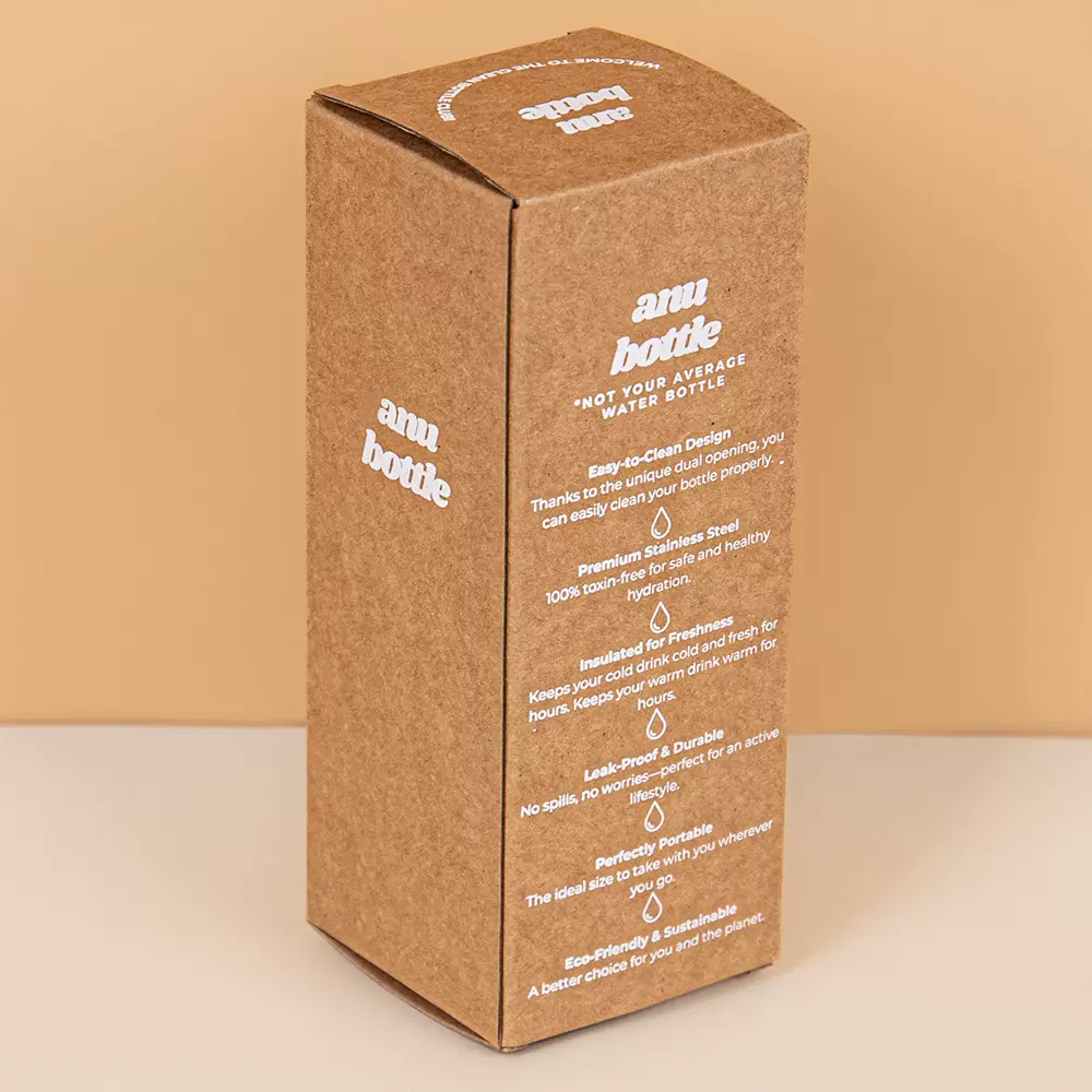 牛皮纸卡盒定制可折叠水杯包装盒加厚印刷保温杯咖啡杯外包装纸盒