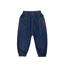 2025新款 黑超潮牌 奶嘴侧边口袋刺绣牛仔束脚长裤 奶嘴童裤TTKX