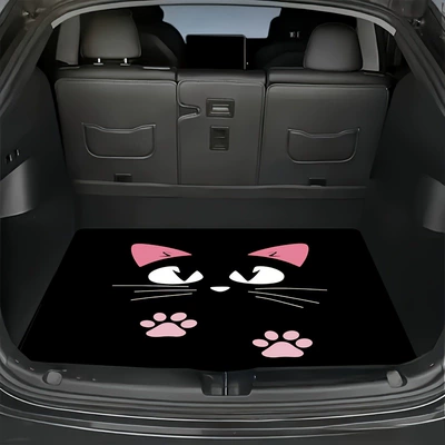 Car Trunk Mat with Full Coverage, Persian Style Car Mat, Cute Cat Cartoon Car Decoration Floor Mat, Stain-Resistant (Avtomobil döşəmə paspasları) - 26321hbxd-1-75100cm-crystal-velvet-dot-plastic-bottom