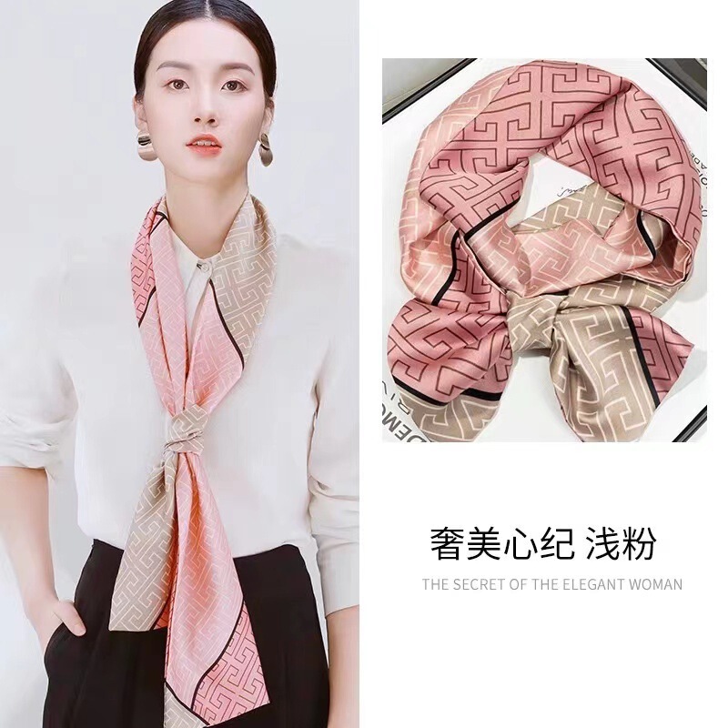 春夏季新款百搭小方巾时尚简约高级感绑包绑发飘带百搭丝巾围巾|undefined