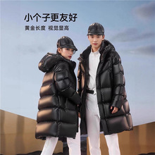 黑金鹅绒服先锋3.0六格中长款冬季户外加厚保暖高端羽绒服女外套