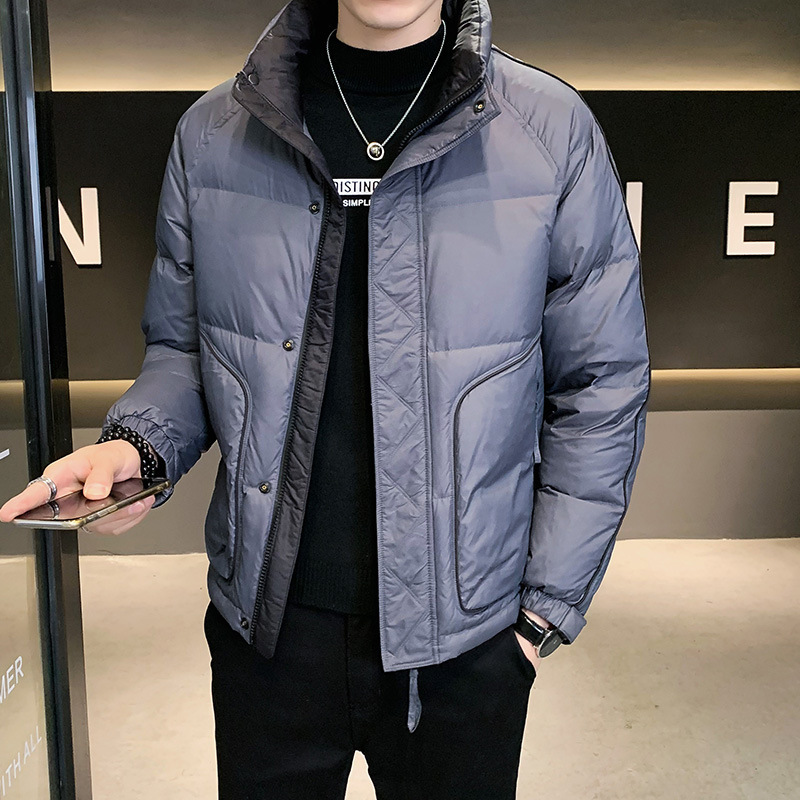 New Winter Clothing Hot-Selling Short Stand-Up Collar down Jacket for Men, Large Size Live Broadcast Tops Wholesale Physical Supply Outerwear for Men