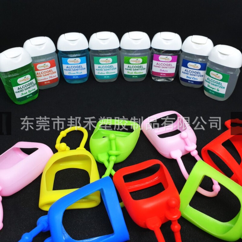 With silicone sleeve wash-free hand sanitizer 30ml mini portable disinfectant for children/travel wash-free disinfectant gel