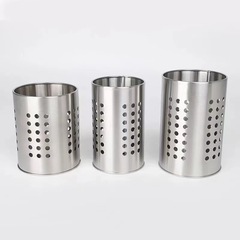 厚いステンレス箸筒食器桶調理器具収納筒調理器具丸穴抜き水筒箸籠