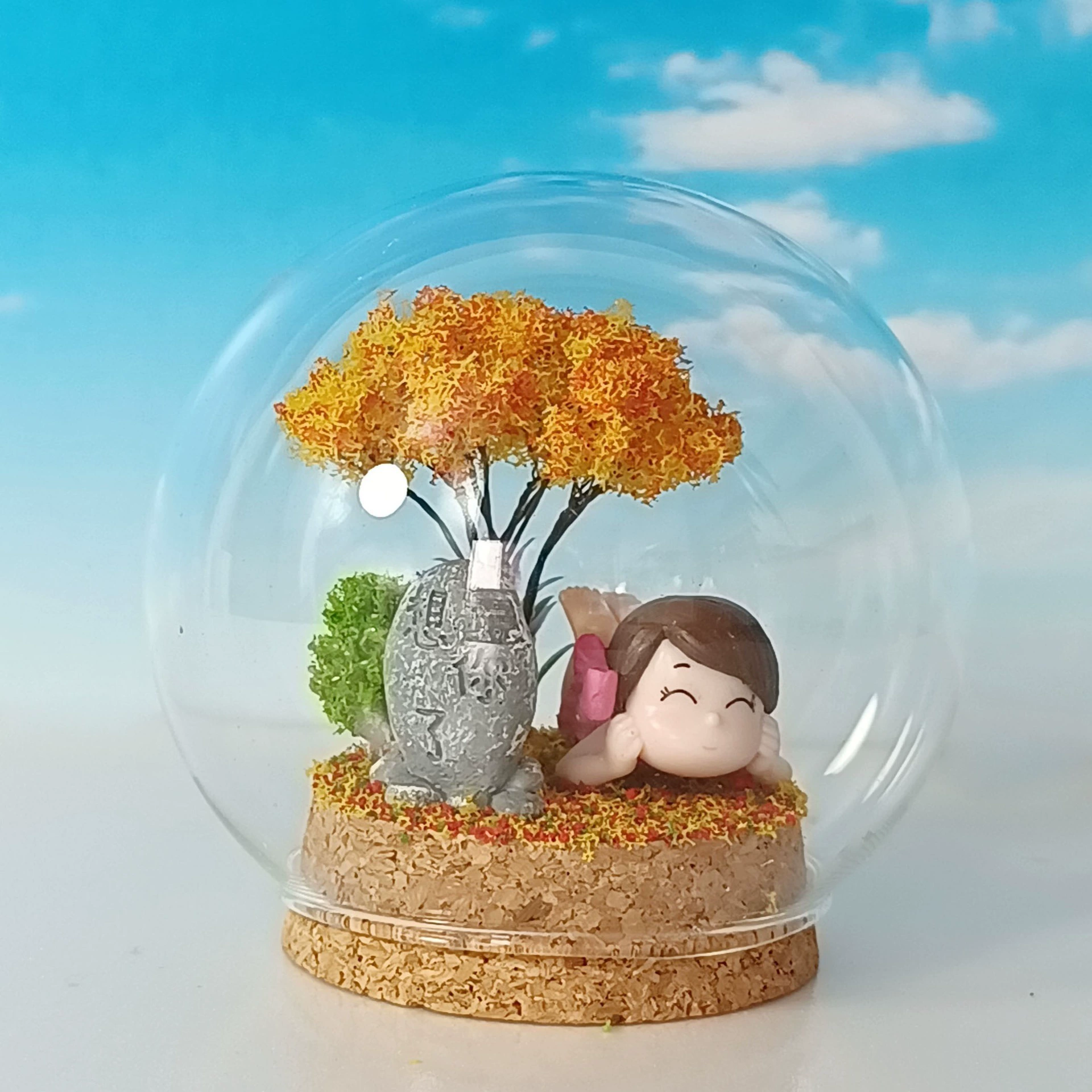 Студенческий фестиваль творческий подарок мини маленький мир экологическая бутылка стеклянная крышка вечный цветок микро пейзаж настольные украшения