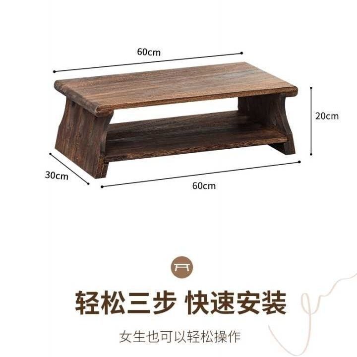 飘窗折叠茶桌榻榻米茶几窗台桌子日式茶几方形古风桌子复古风茶几|undefined