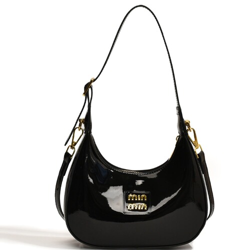 Women's Leather Bag with High-Gloss Finish, Underarm Bag with a Luxurious and Stylish New Trend, Fashionable and Colorful Matching, Solid Color Shoulder Bag, Sweet and Cool Style