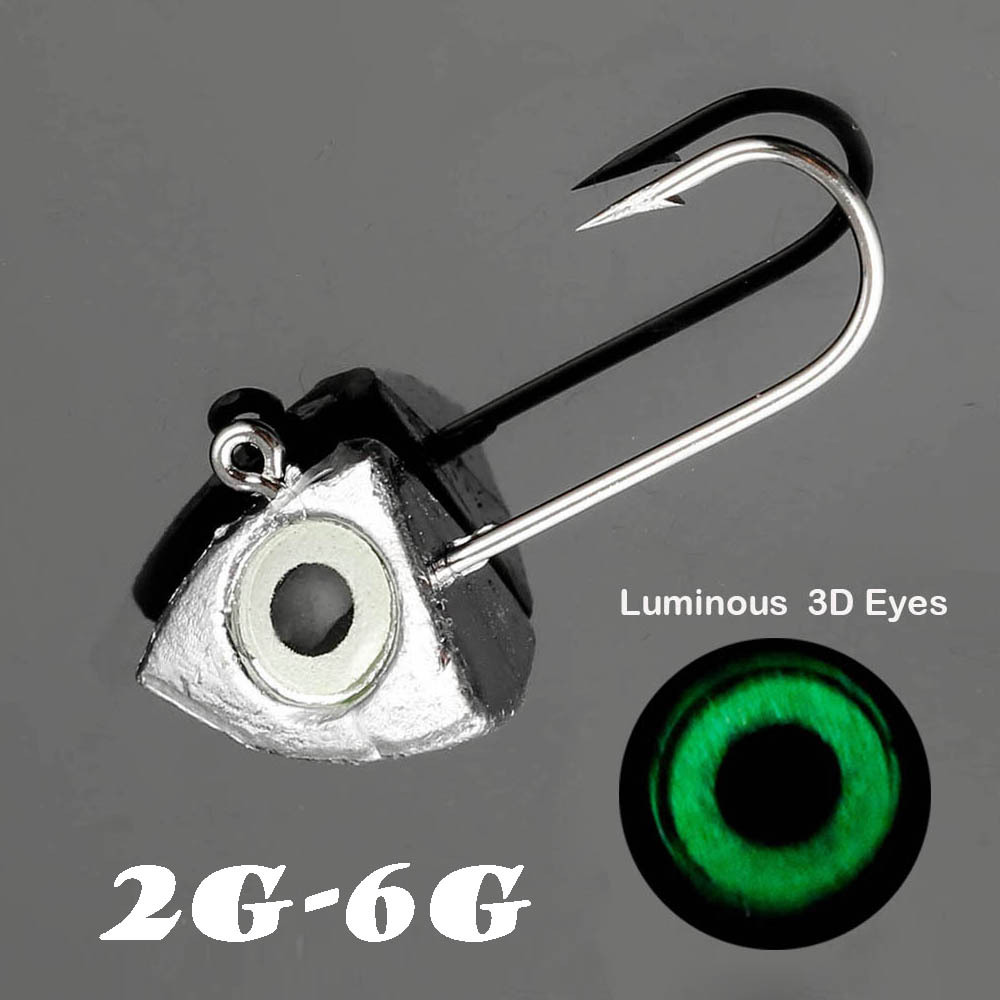 Luya micro-objeto raíz de pesca cabeza de plomo gancho cabeza de pescado luminosa pequeña raíz 2g-6g ultra-fino gancho tira estrecha puerta de gancho al por mayor
