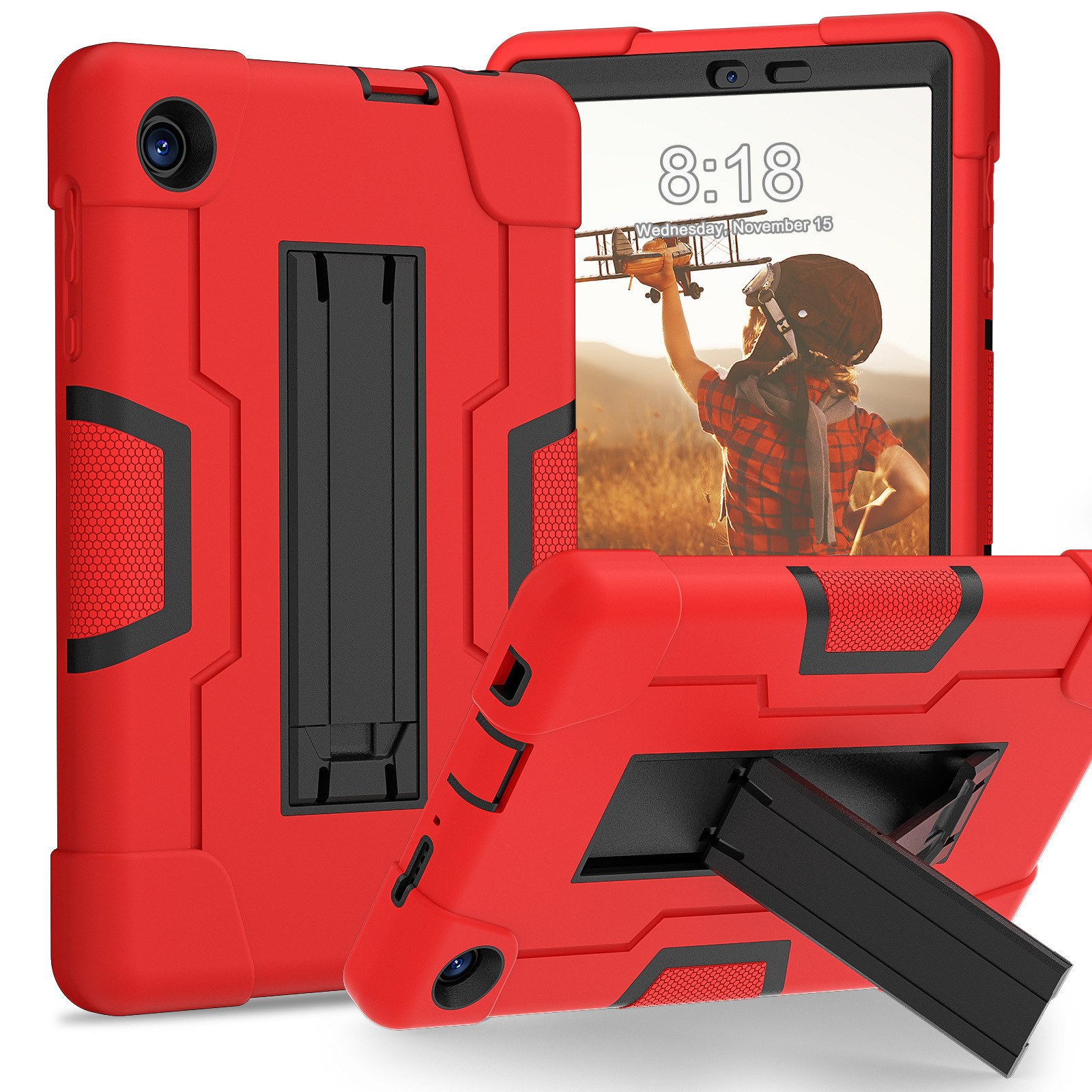 Suitable for Tcl Tab 8Le Rugged Tablet Protective Case Tab 8inch Silicone Stand Children's Anti-Fall Protective Case