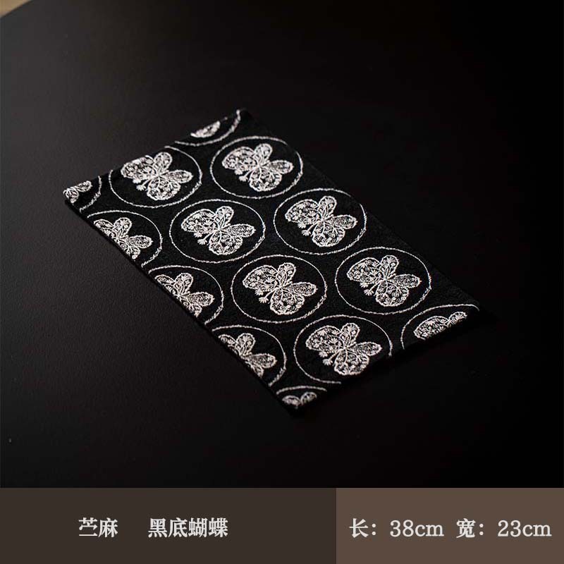 刺绣餐垫方形隔热垫盆栽装饰垫花瓶垫茶垫碗盘垫布艺美食拍照道具|undefined