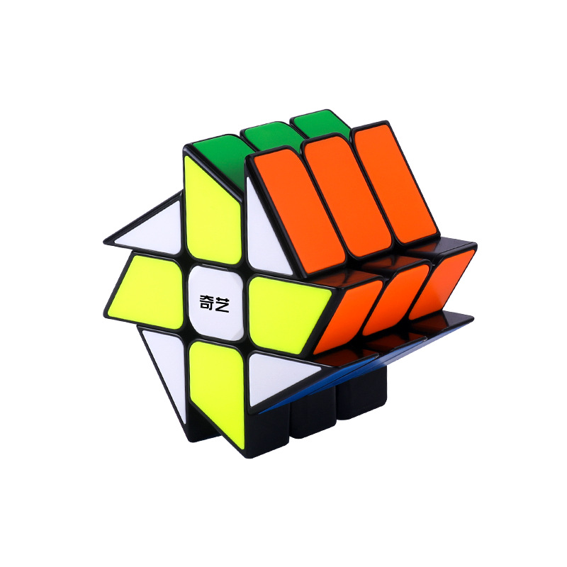 Pegatinas Qiyi 2345-Orden Cubo de Rubik pirámide Hoja de arce X cuadrado dorado movimiento Cuadrado redondo oblicuo cinco Cubo de Rubik redondo