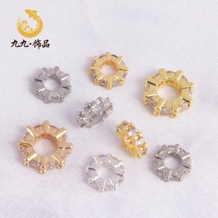 18K����΢��ʯ�Ȧ��߅��׸����Ƭdiy�ִ�܇݆�鴮��������