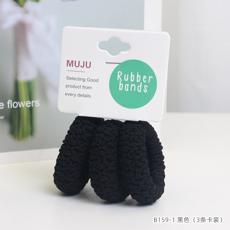 [Carga de tarjeta] sensación de alto nivel coreano de cabello de código de barras de moda de alta elasticidad de cabello anillo de cabello correa de cola de caballo