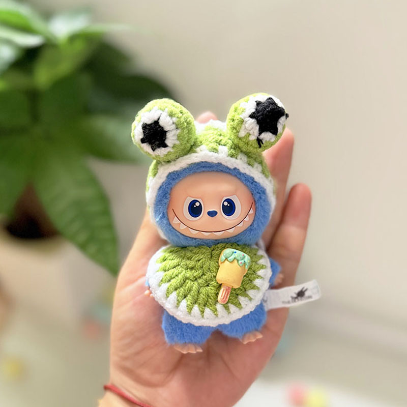 迷你版4.0LABUBU搪胶脸毛绒盲盒玩偶衣服圣诞套装小鼻嘎心底密码|undefined