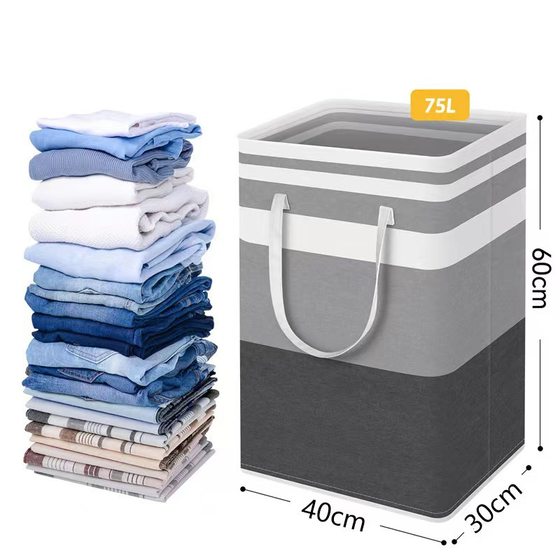 Folding Storage Basket Fabric Storage Bag Dirty Clothes Basket Moving Bag Waterproof Quilt Bag Wardrobe Storage Box Tidy Bag