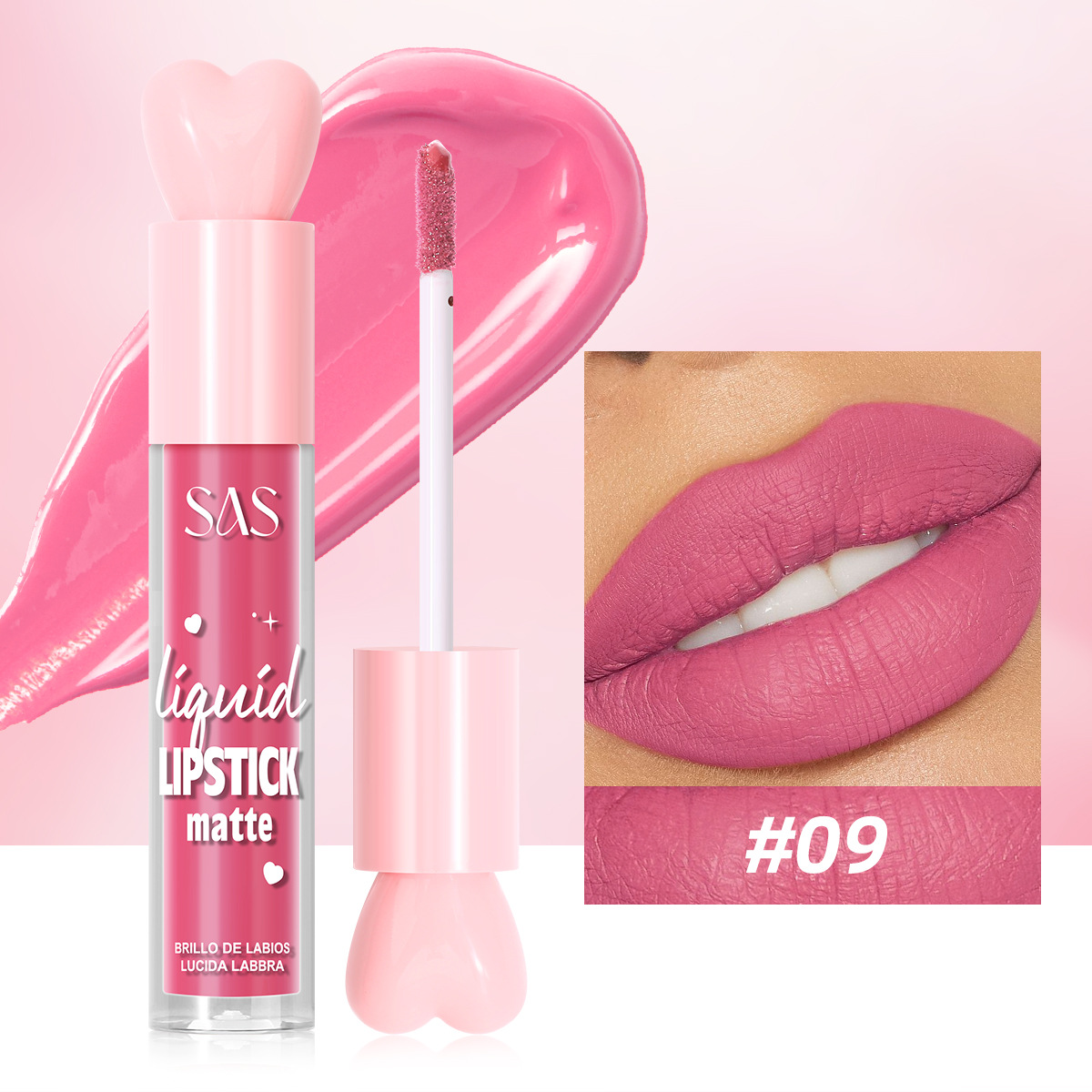 SAS belleza estilo explosivo transfronterizo venta caliente brillo de labios esmalte de labios mate hidratante e hidratante al por mayor SAC200B