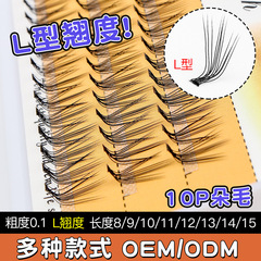 歐美狐系L型三部曲太陽花10D單簇朵毛0.10分段自然濃密嫁接假睫毛