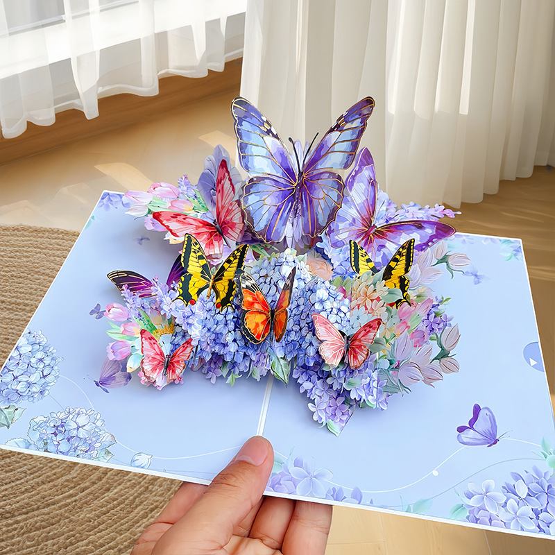新しい教師の日立体グリーティングカード 3D 花束誕生日カード感謝祭ギフト教師のためのクロスボーダー工場卸売|undefined